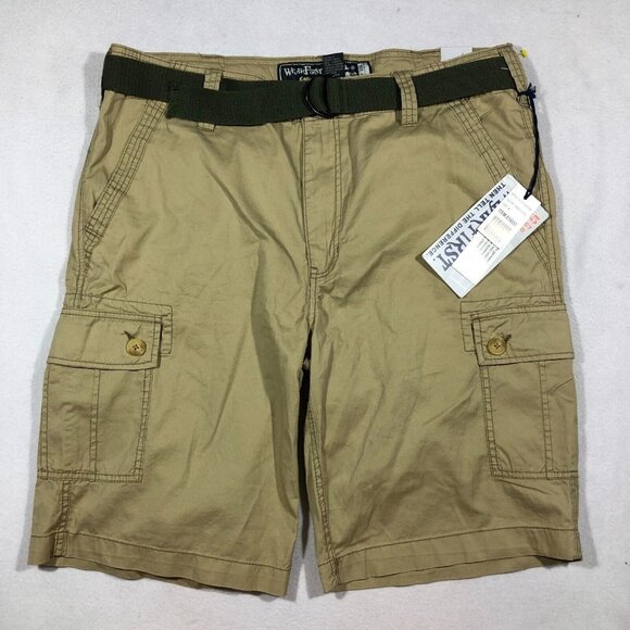 Wearfirst Other - Wear First Shorts Mens 38 Legacy Belted Cargo Shorts Khaki 818853 NEW